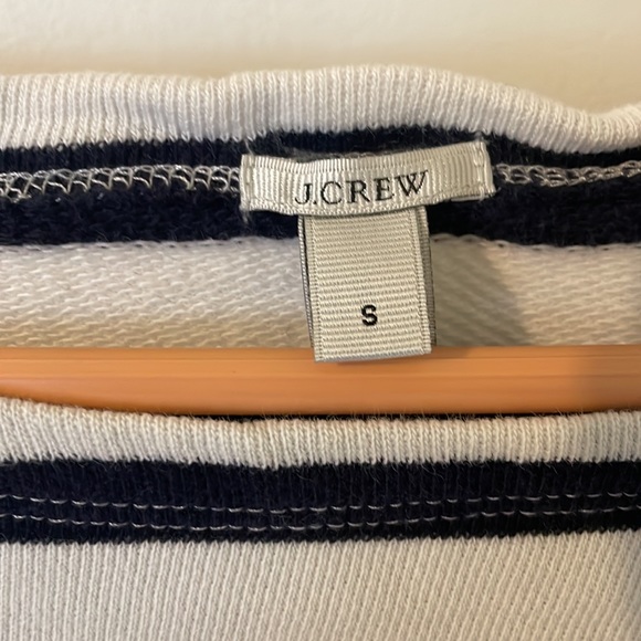 JCrew Nautical stripe with navy and gray stripes - cotton sweatshirt - Picture 2 of 4